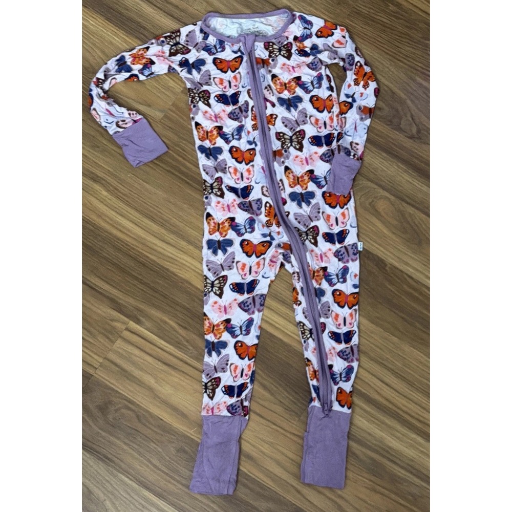 Little Sleepies Baby Girls 18-24 Months Footed Sleeper Pajamas Butterflies